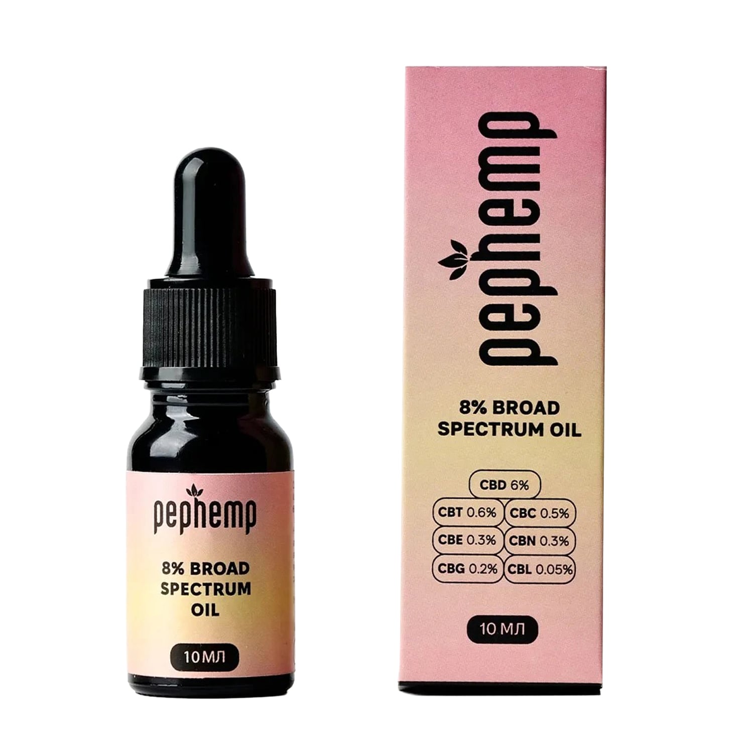Олія канабідиола Pephemp 8% Broad Spectrum Oil, 10 мл